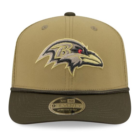 Baltimore Ravens New Era Green 2025 Salute to Service 9SEVENTY Adjustable Hat - Picture 2 of 11